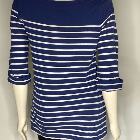 Old Navy Striped 3/4 Sleeve Top Sz M - Picture 5 of 6